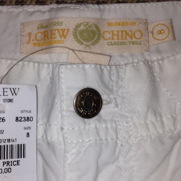 J- Crew White Cargo Cropped Capris Super - Picture 3 of 5